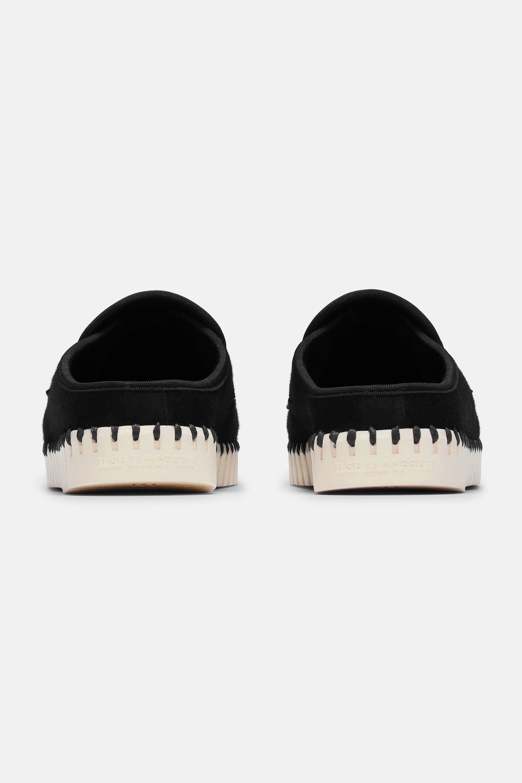Tulip Wool Mule - Black Pearled Ivory